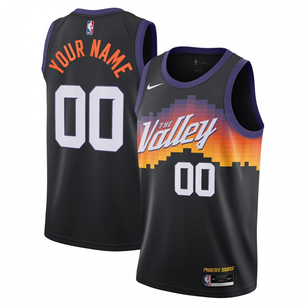 Phoenix Suns 2020/21 Swingman Custom Jersey Black City Edition - front view