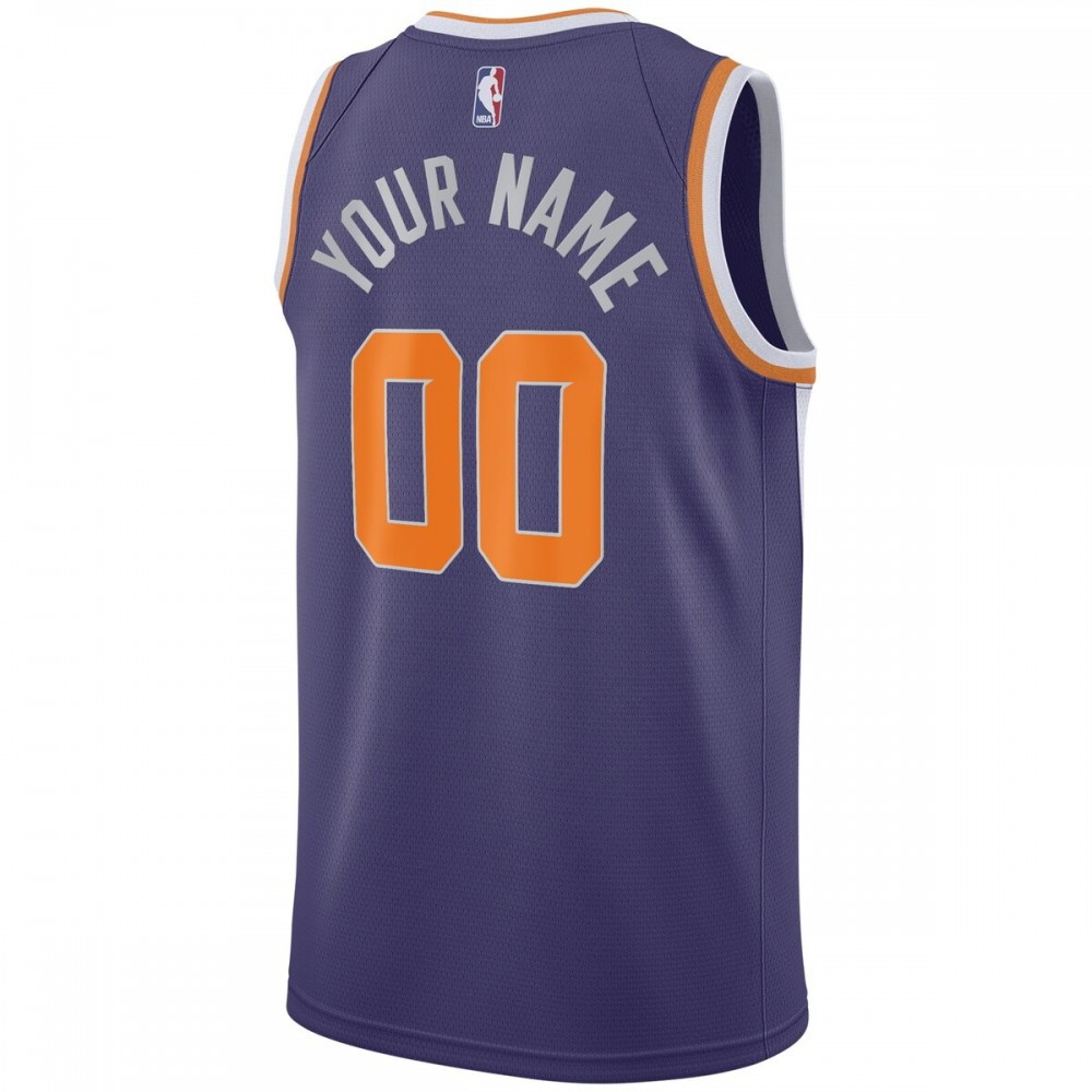 Phoenix Suns 2020/21 Swingman Custom Jersey Icon Edition Purple - back view