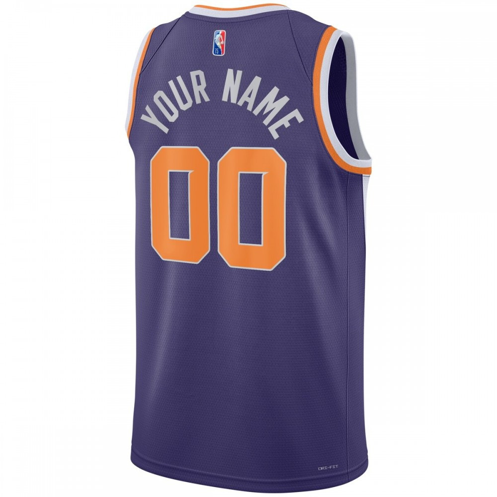 Phoenix Suns 2021/22 Diamond Swingman Custom Jersey Icon Edition Purple - back view