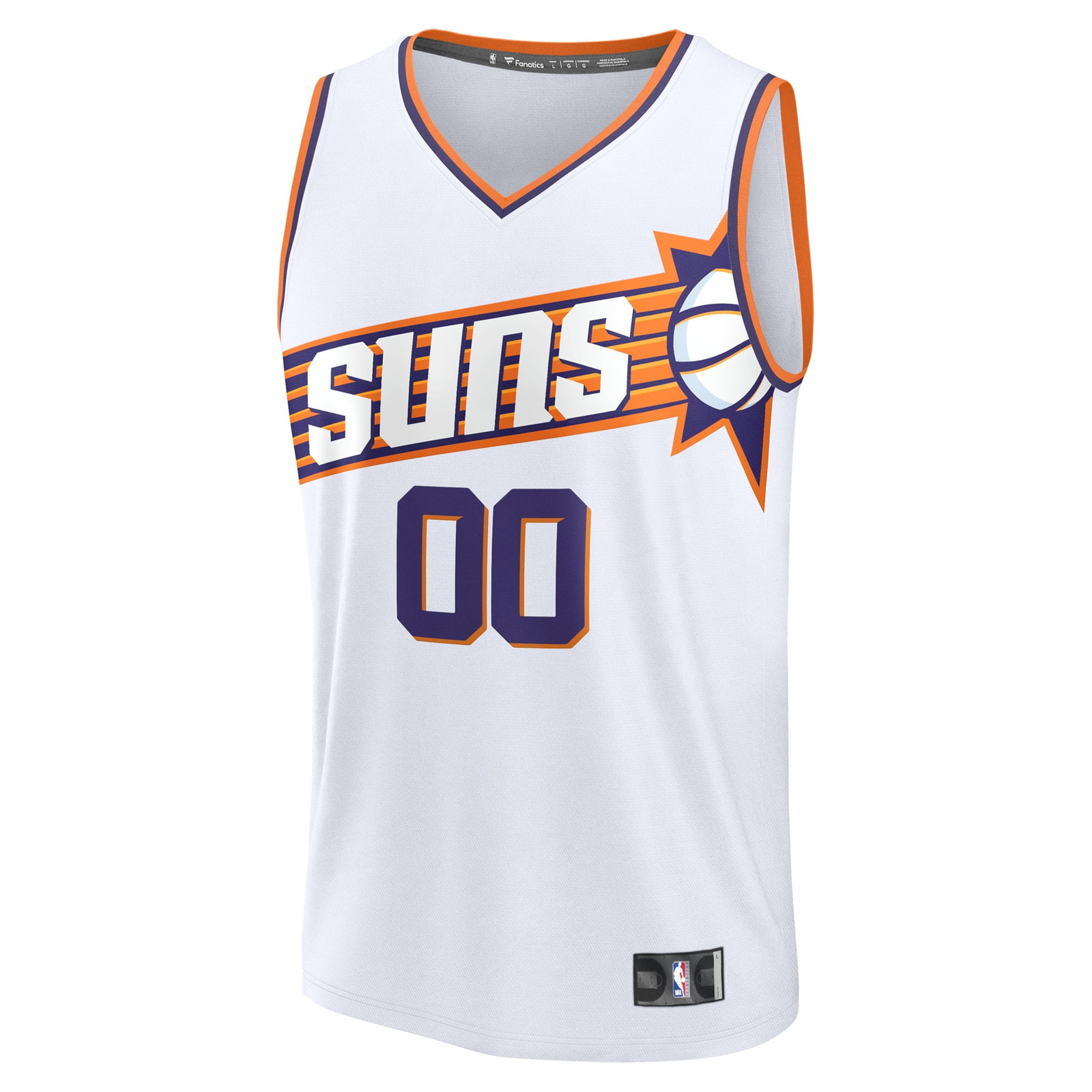 Phoenix Suns Youth Fast Break Custom Fan Version Jersey White Association Edition - front view