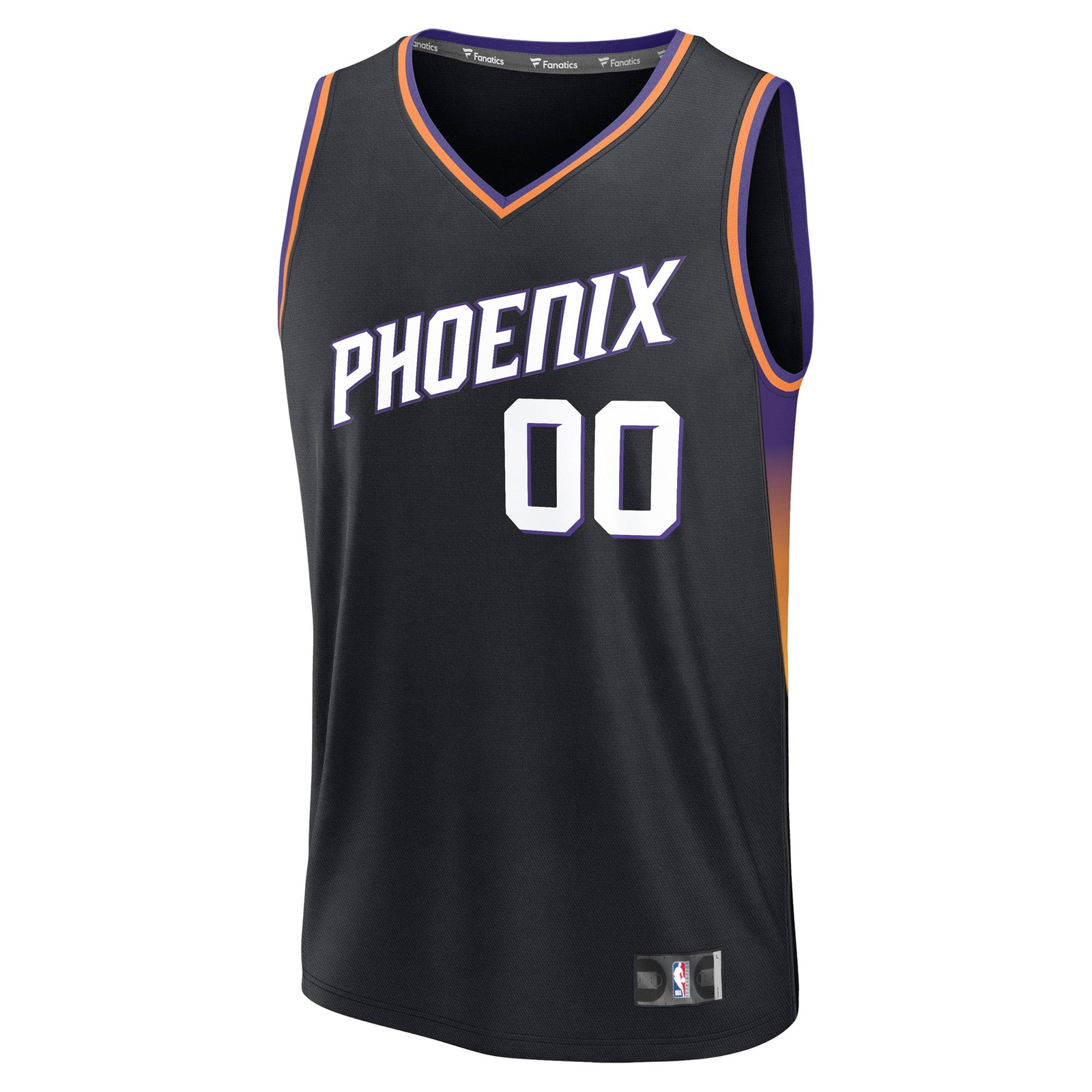 Phoenix Suns Fast Break Custom Jersey Icon Edition Black - front view