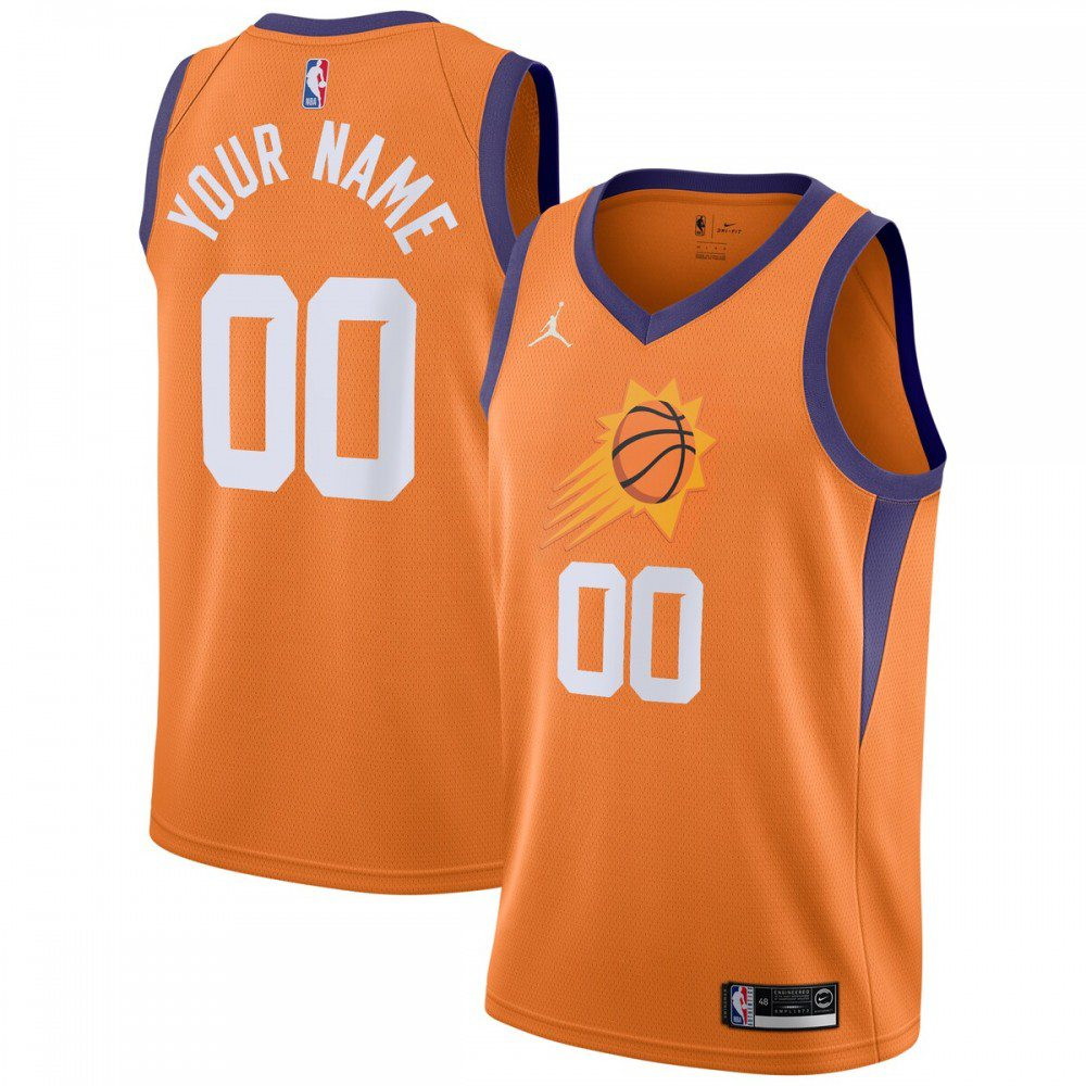 Phoenix Suns Swingman Custom Jersey Statement Edition Orange - front view