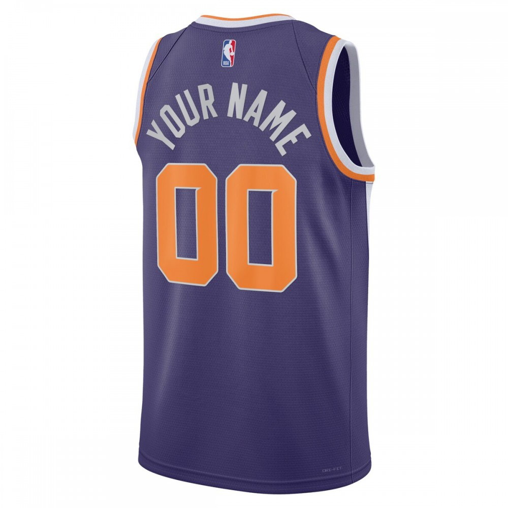 Phoenix Suns Unisex 2022/23 Swingman Custom Jersey Purple Icon Edition - back view