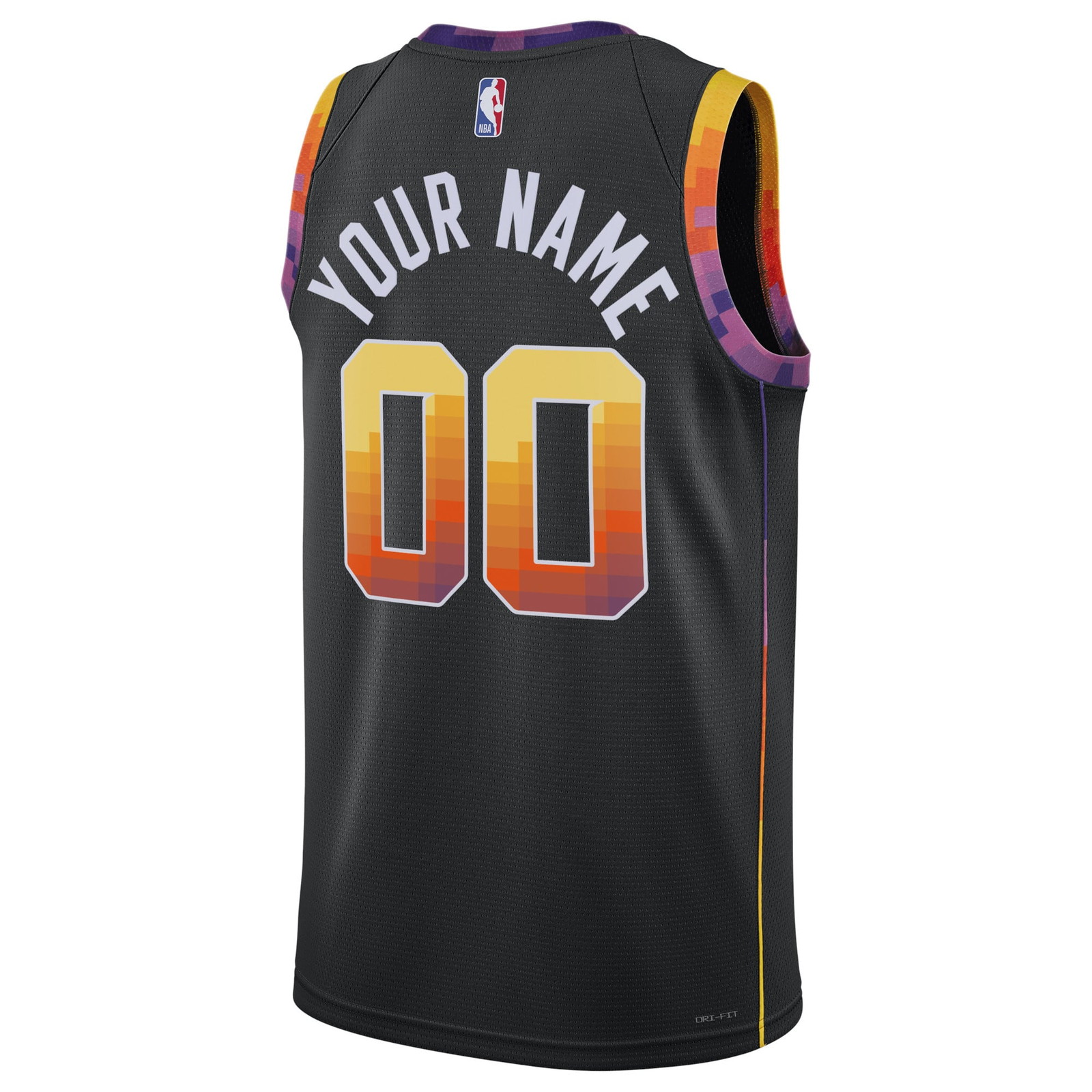 Phoenix Suns Unisex 2022/23 Swingman Custom Jersey Statement Edition Black - back view