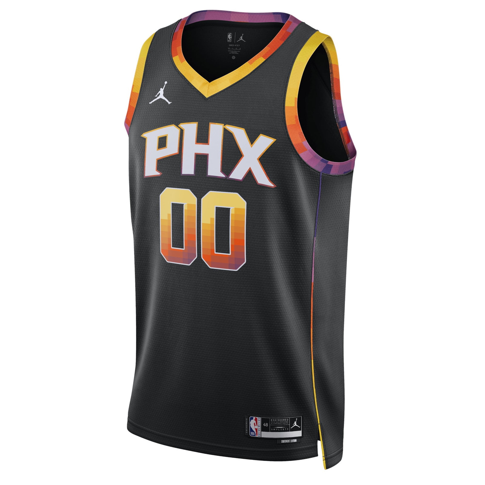 Phoenix Suns Unisex 2022/23 Swingman Custom Jersey Statement Edition Black - front view