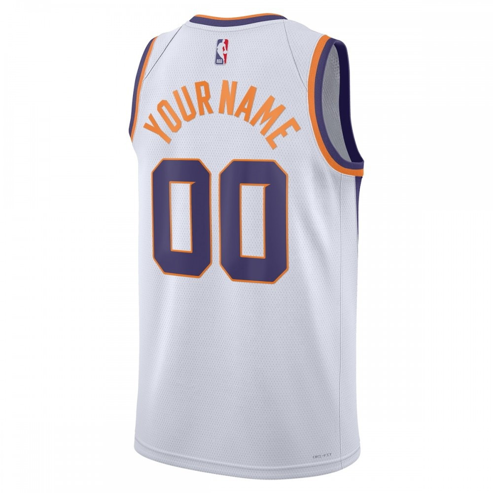 Phoenix Suns Unisex 2022/23 Swingman Custom Jersey White Association Edition - back view