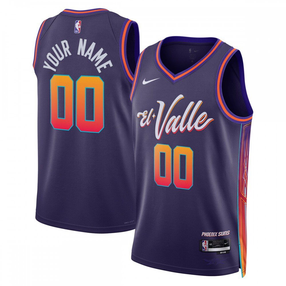 Phoenix Suns Unisex 2023/24 Custom Swingman Jersey Purple City Edition - front view