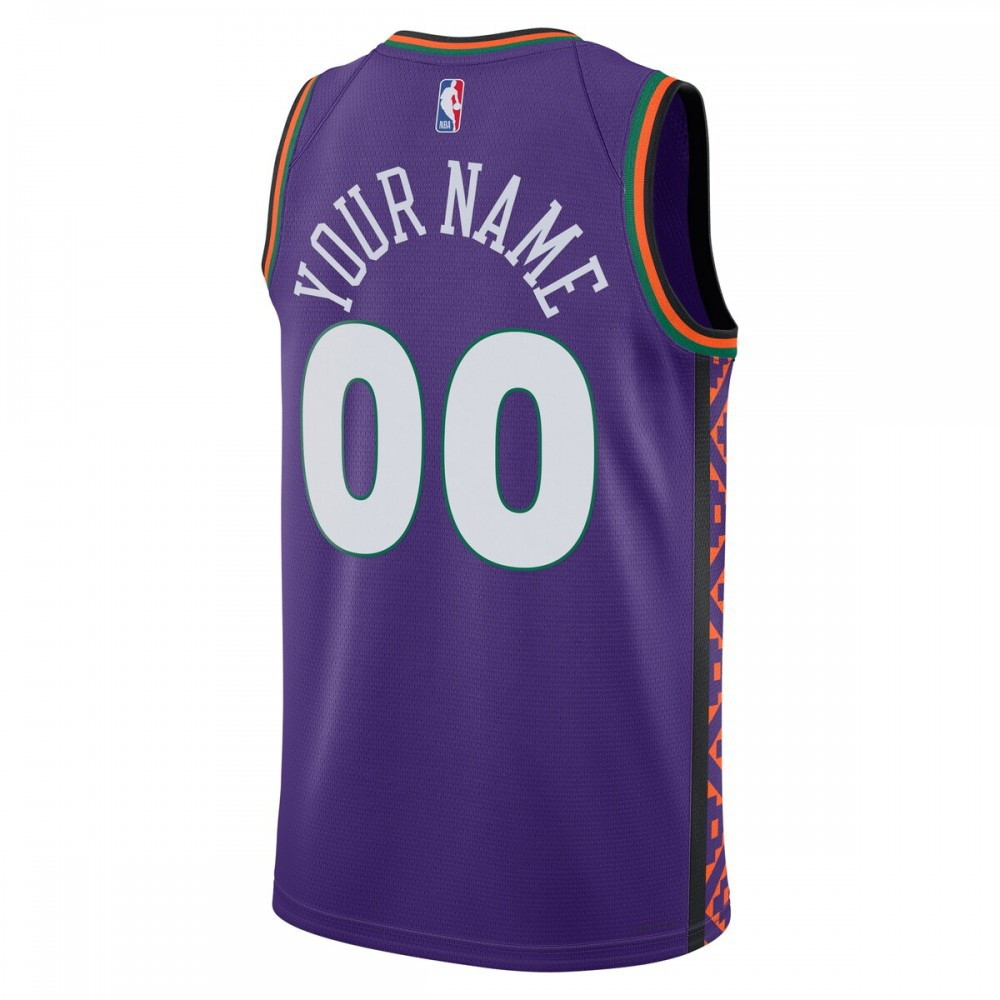 Phoenix Suns Unisex 2024/25 Custom Swingman Jersey City Edition Purple - back view