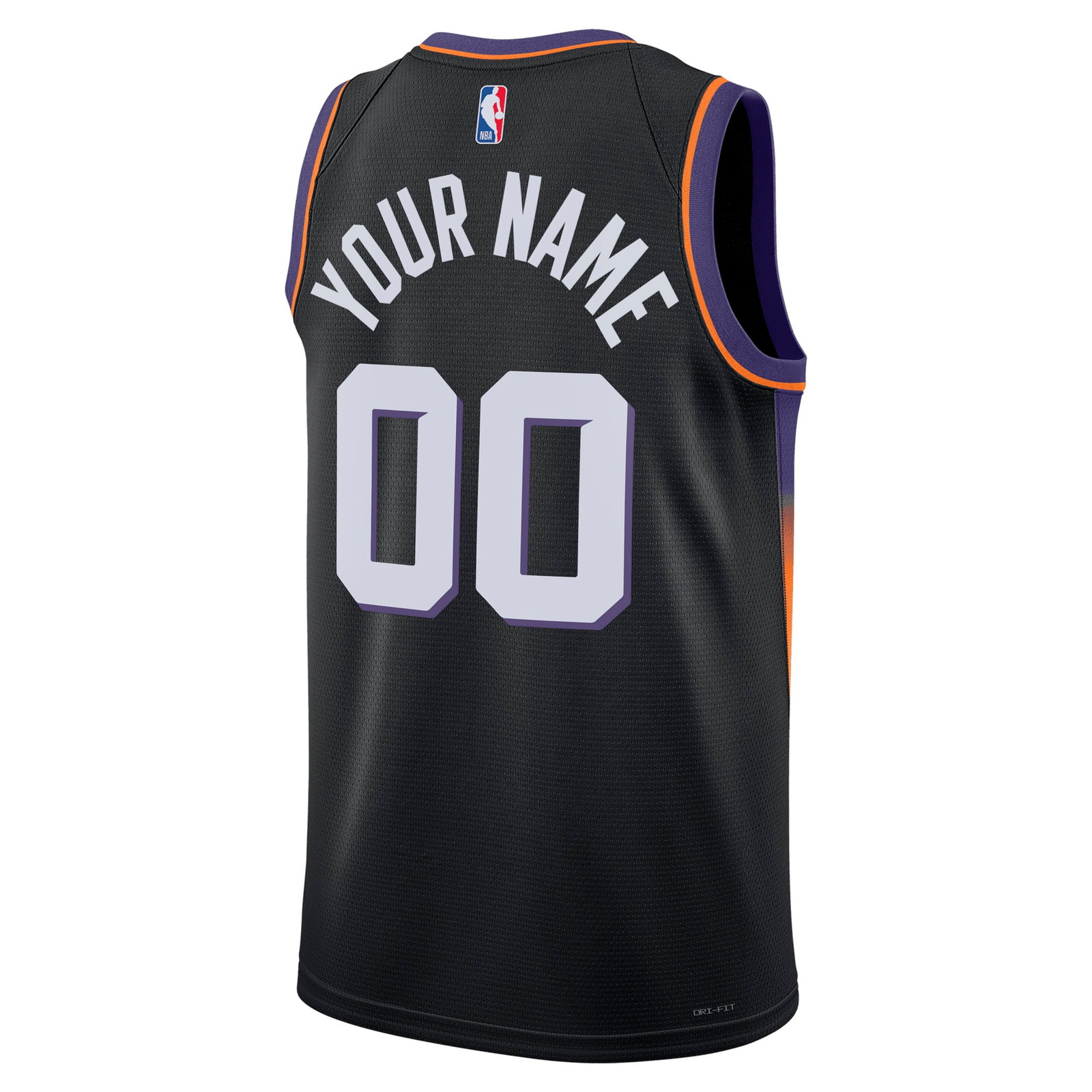 Phoenix Suns Unisex Swingman Custom Jersey Statement Edition Black - back view