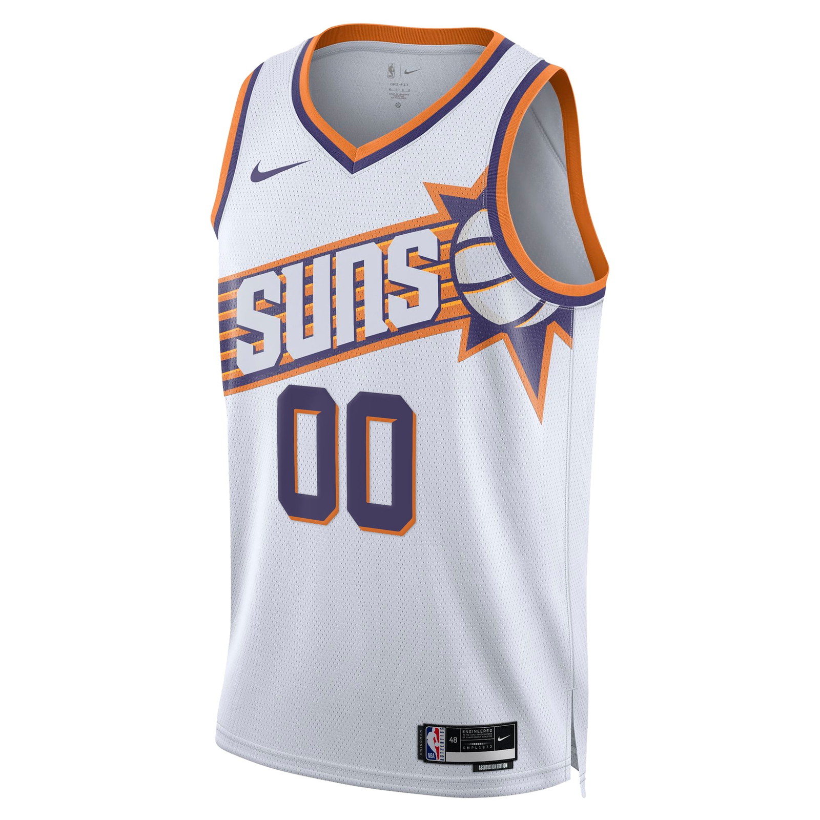 Phoenix Suns Unisex Swingman Custom Jersey White Association Edition - front view