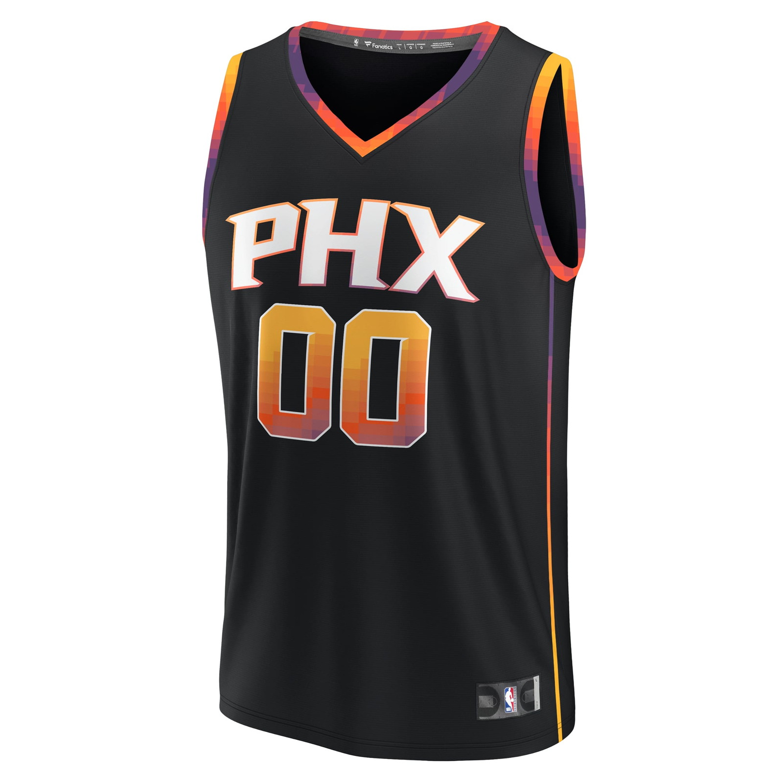 Phoenix Suns Youth Fast Break Fan Version Custom Jersey Statement Edition Black - front view
