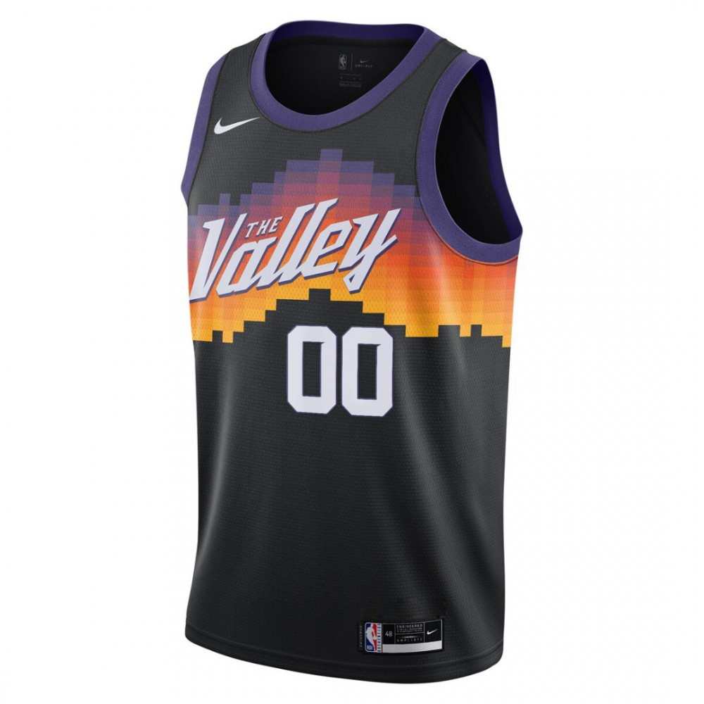 Phoenix Suns Youth Swingman Custom Jersey Black City Edition - second front view
