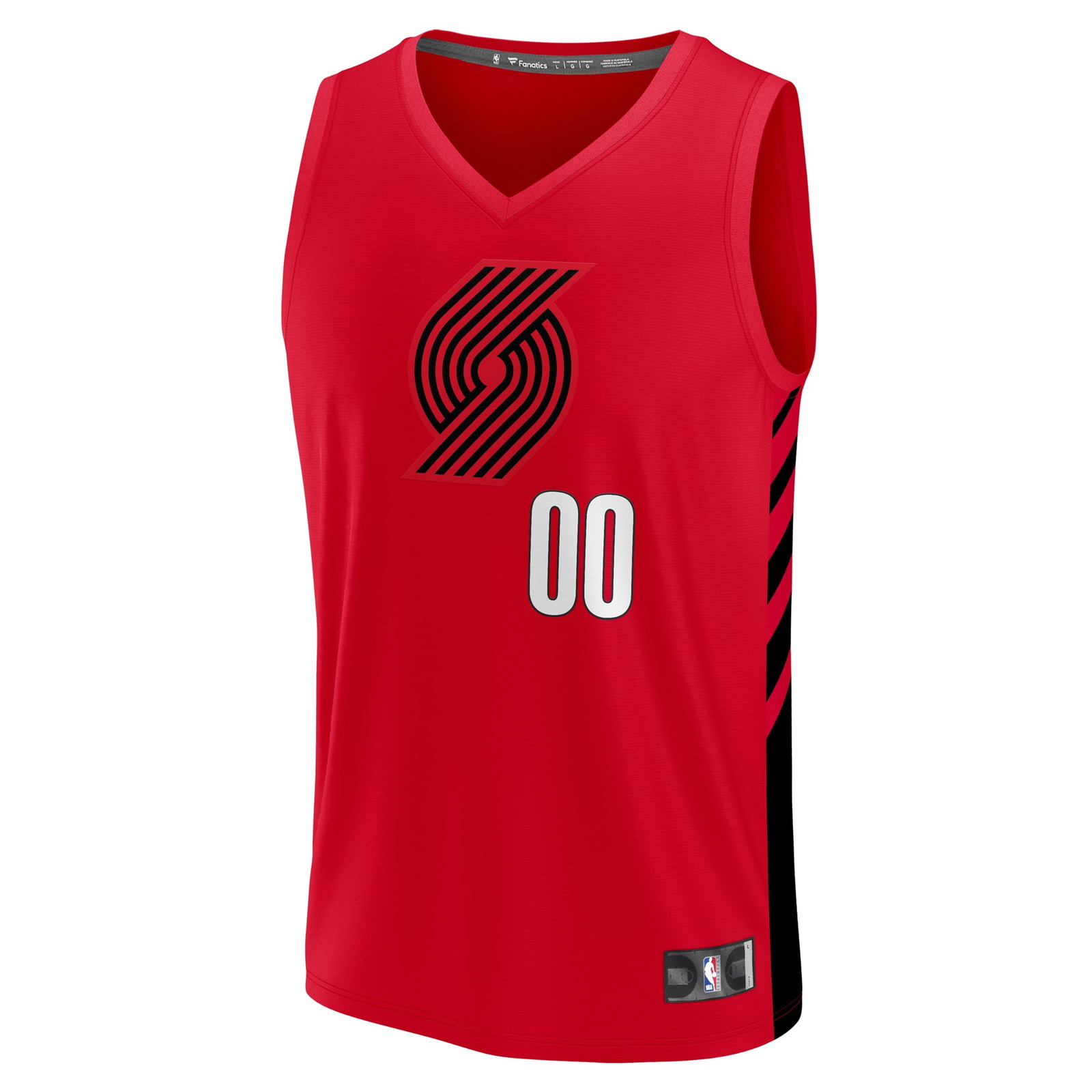 Portland Trail Blazers Fast Break Custom Fan Version Jersey Red Statement Edition - front view