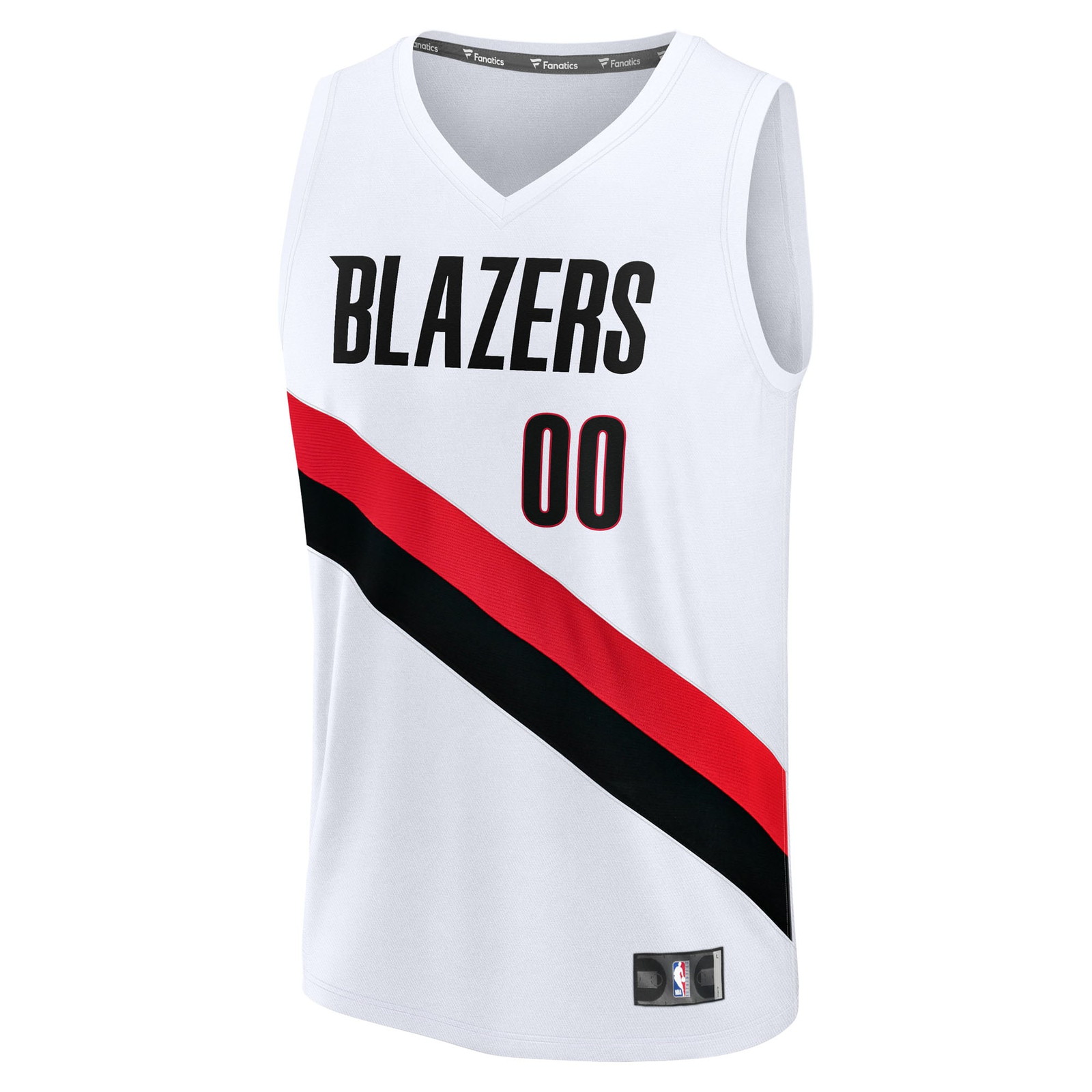 Portland Trail Blazers Fast Break Fan Version Custom Jersey Association Edition White - front view