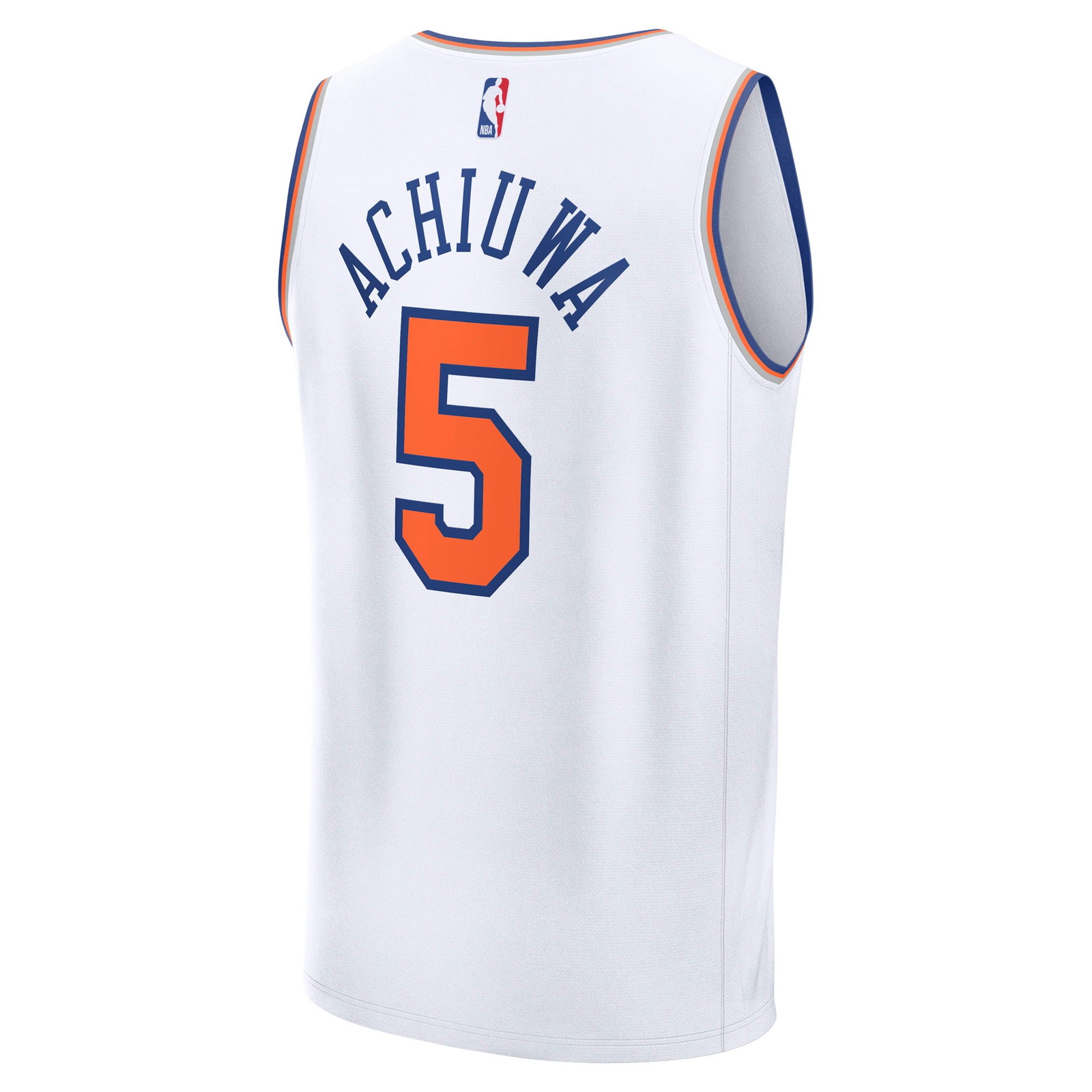 Precious Achiuwa New York Knicks Fast Break Fan Version Player Jersey Association - back view