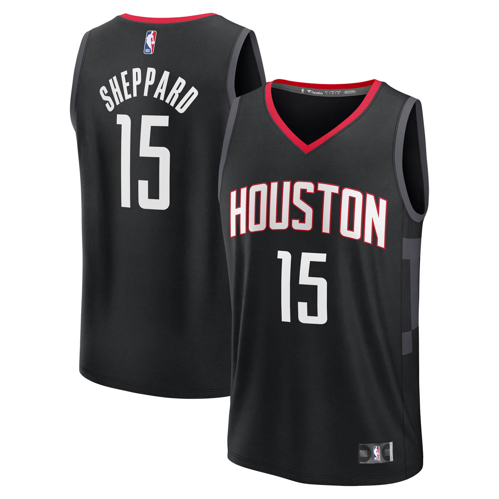 Reed Sheppard Houston Rockets Fast Break Fan Version Player Jersey Statement - front and back view