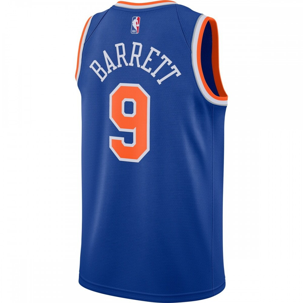 RJ Barrett New York Knicks 2020/21 Swingman Jersey Blue Icon Edition - back view