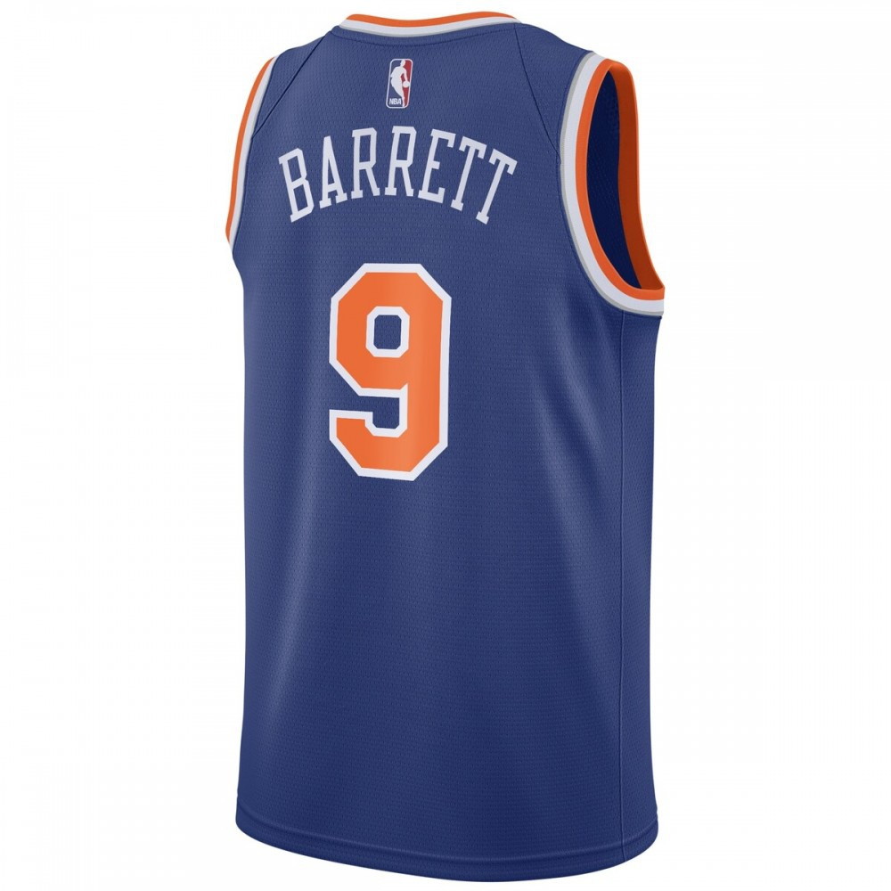 RJ Barrett New York Knicks Swingman Jersey Blue Icon Edition - back view
