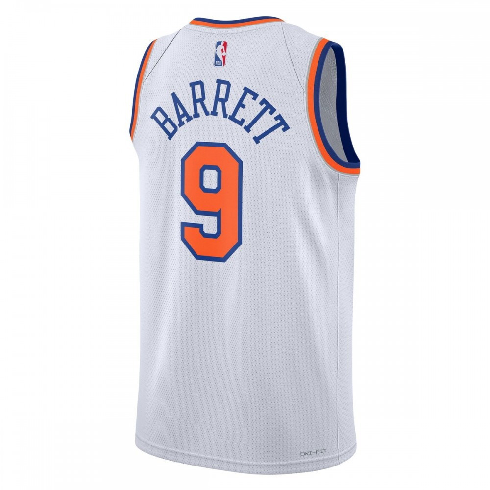 RJ Barrett New York Knicks Unisex Swingman Jersey Association Edition White - back view