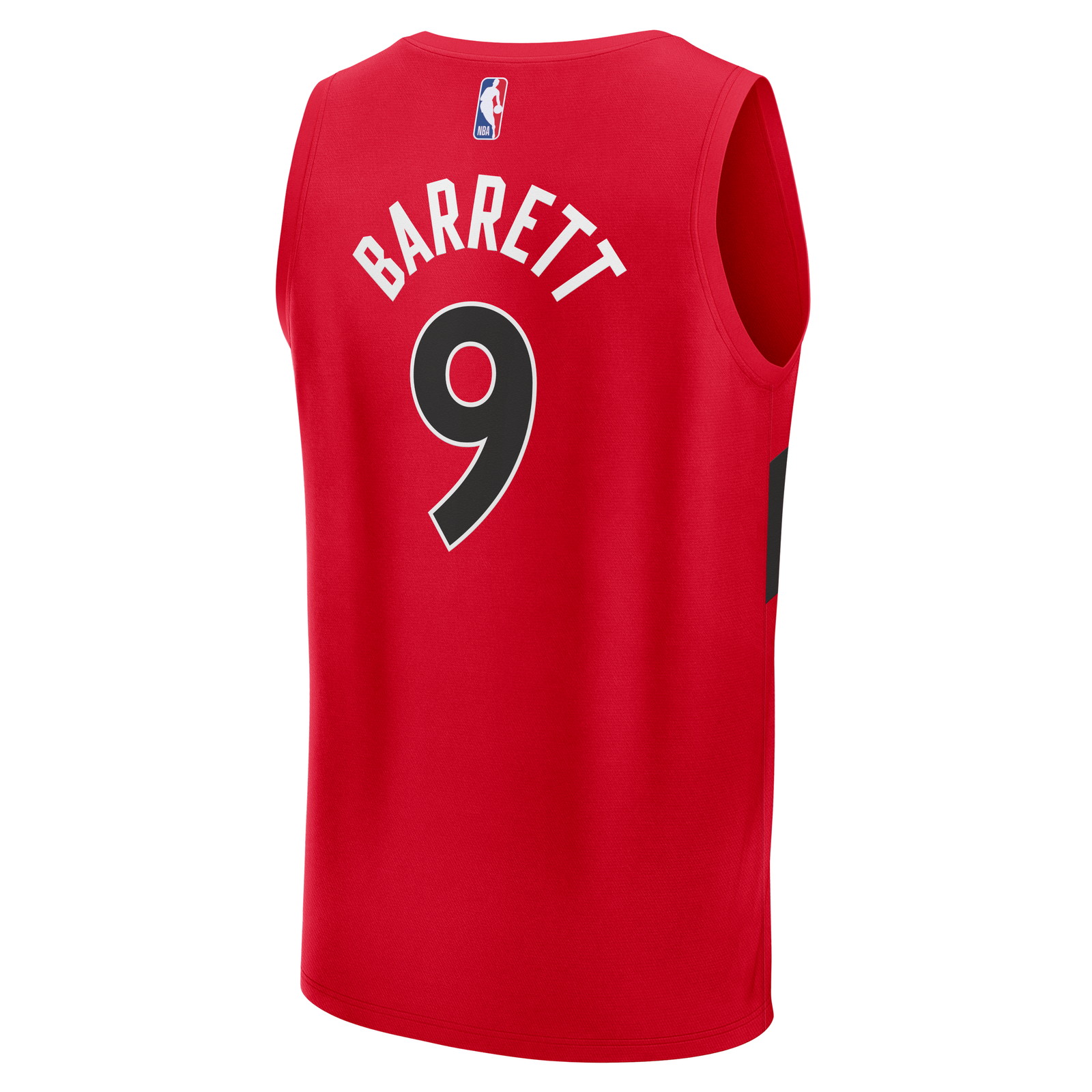 RJ Barrett Toronto Raptors Fast Break Jersey Red Icon Edition - back view