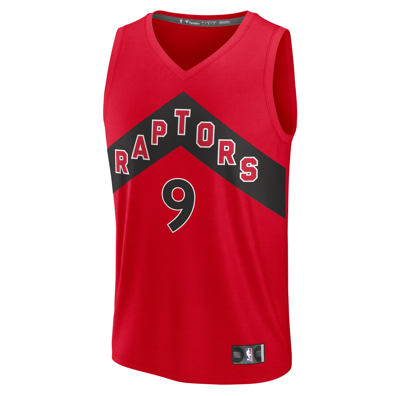 RJ Barrett Toronto Raptors Fast Break Jersey Red Icon Edition - front view
