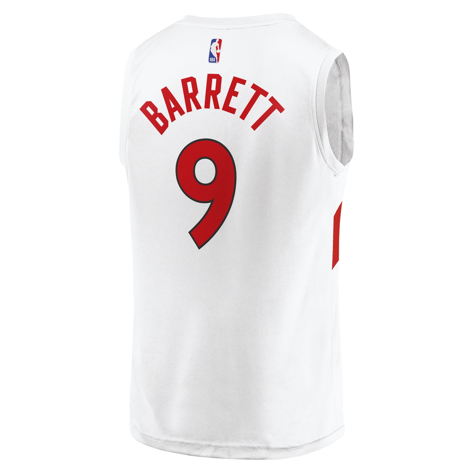 RJ Barrett Toronto Raptors Fast Break Player Jersey Association Edition White - back view