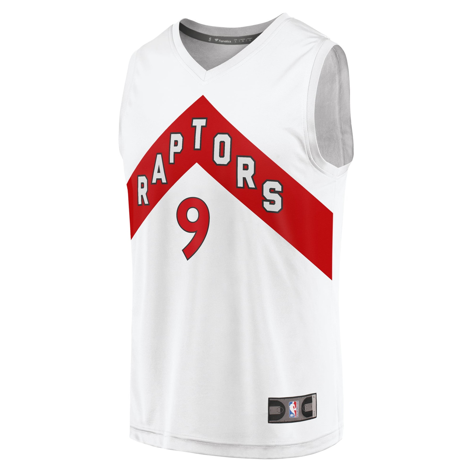 RJ Barrett Toronto Raptors Fast Break Player Jersey Association Edition White - front view