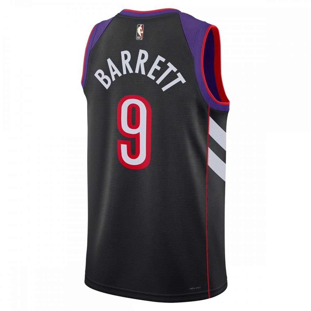 RJ Barrett Toronto Raptors Unisex 2024/25 Swingman Jersey Purple Classic Edition - back view