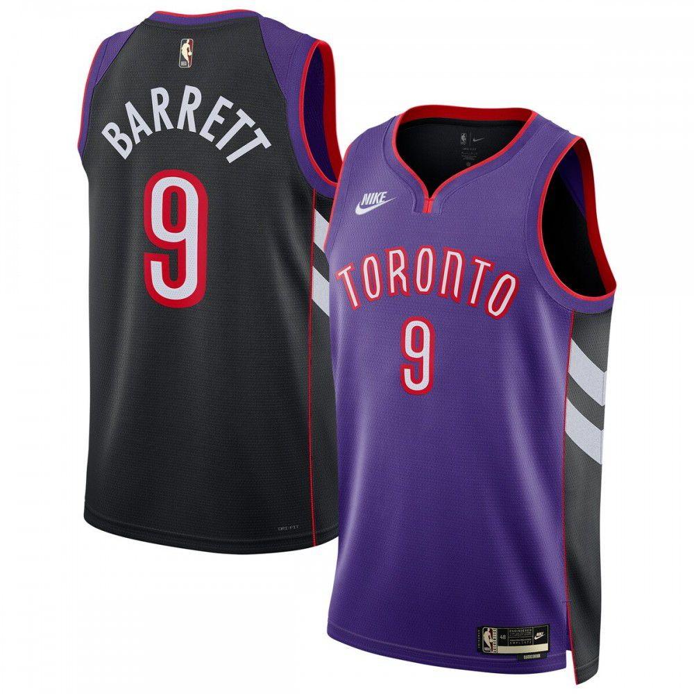 RJ Barrett Toronto Raptors Unisex 2024/25 Swingman Jersey Purple Classic Edition - front view