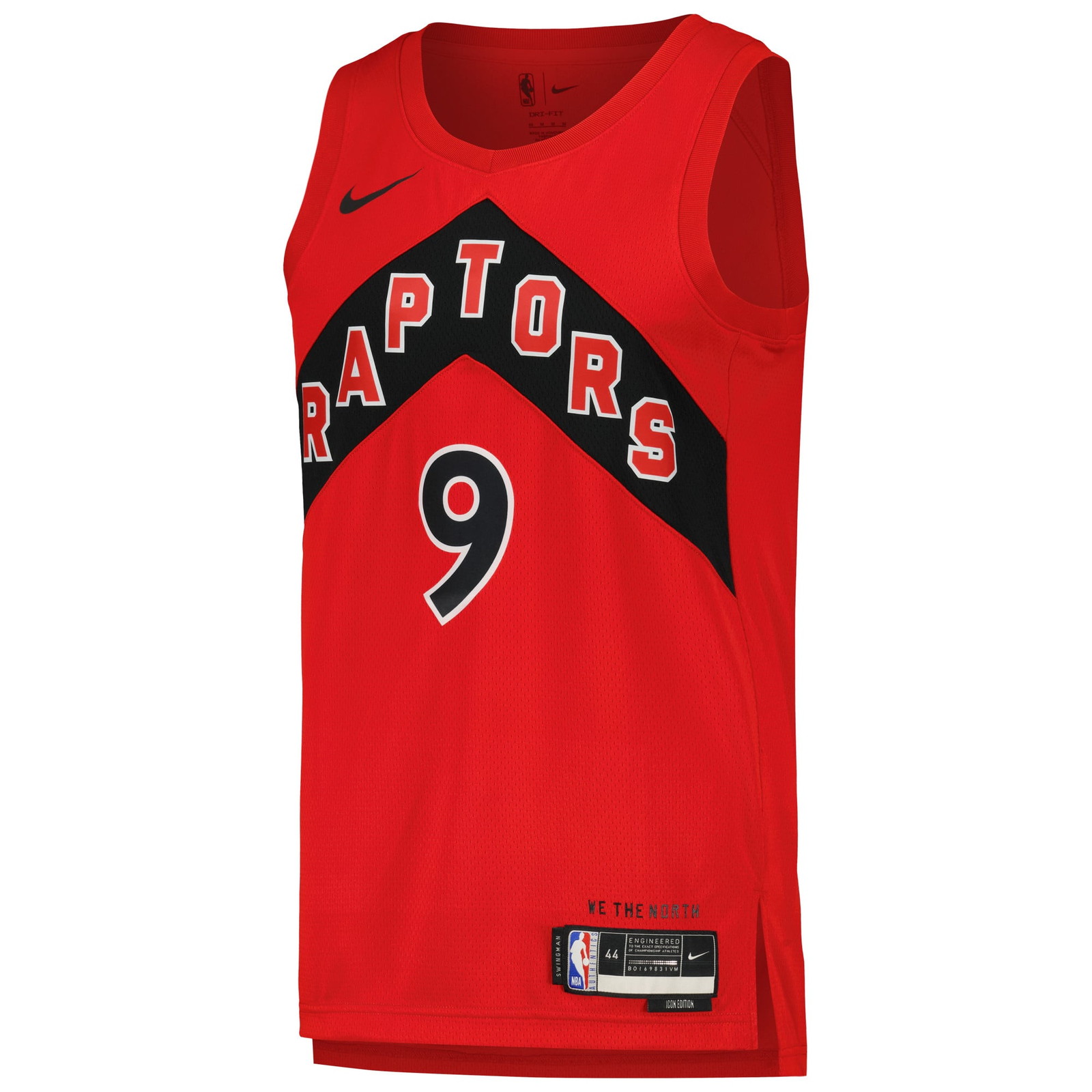 RJ Barrett Toronto Raptors Unisex Swingman Player Jersey Icon Edition Red - front view