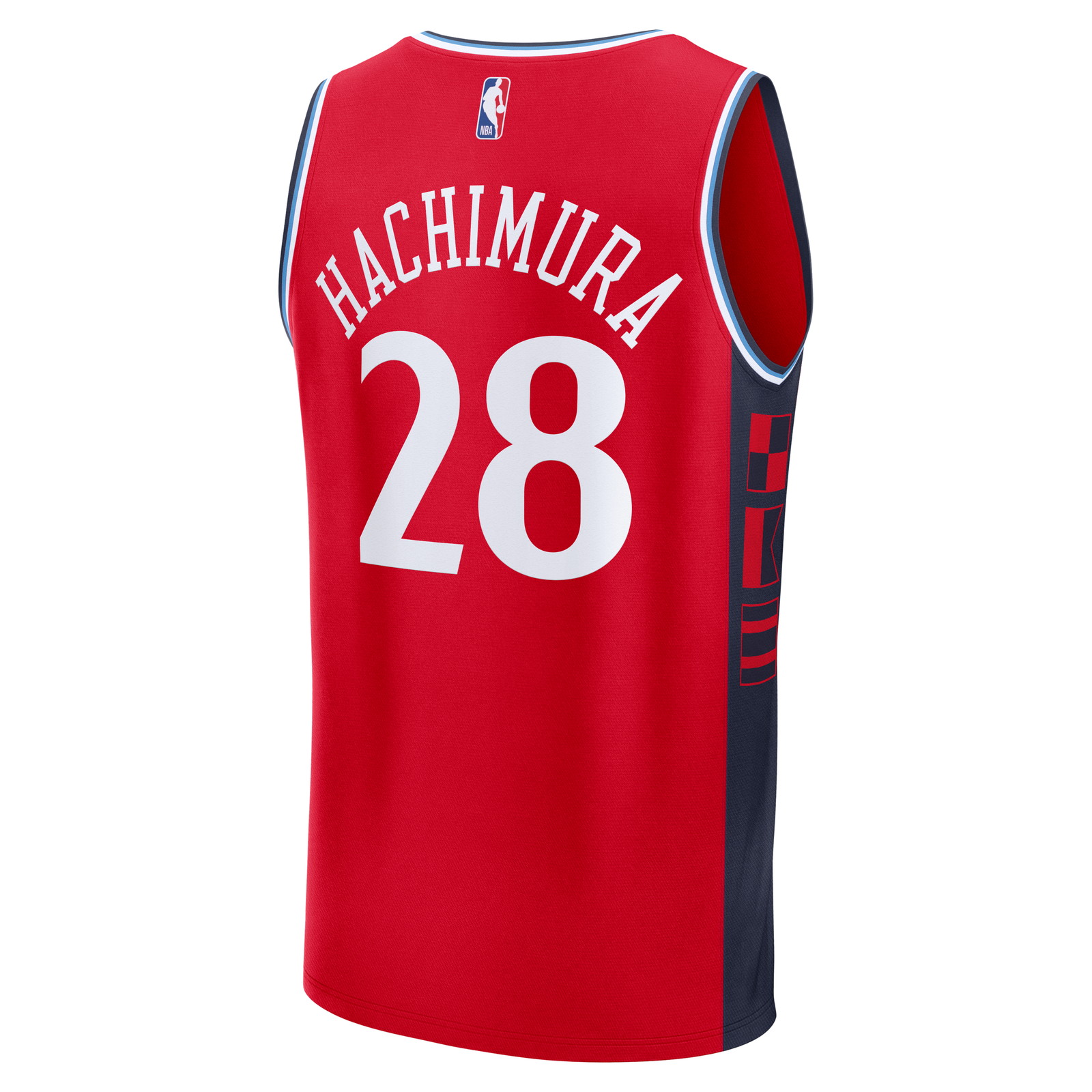 Rui Hachimura LA Clippers Youth Fast Break Fan Version Jersey Red Statement Edition - back view