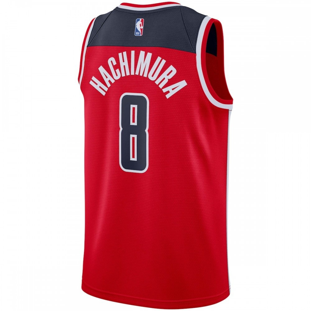 Rui Hachimura Washington Wizards 2019/2020 Swingman Jersey Icon Edition Red - back view