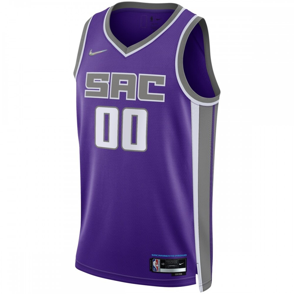 Sacramento Kings 2021/22 Diamond Swingman Custom Jersey Icon Edition Purple - second front view