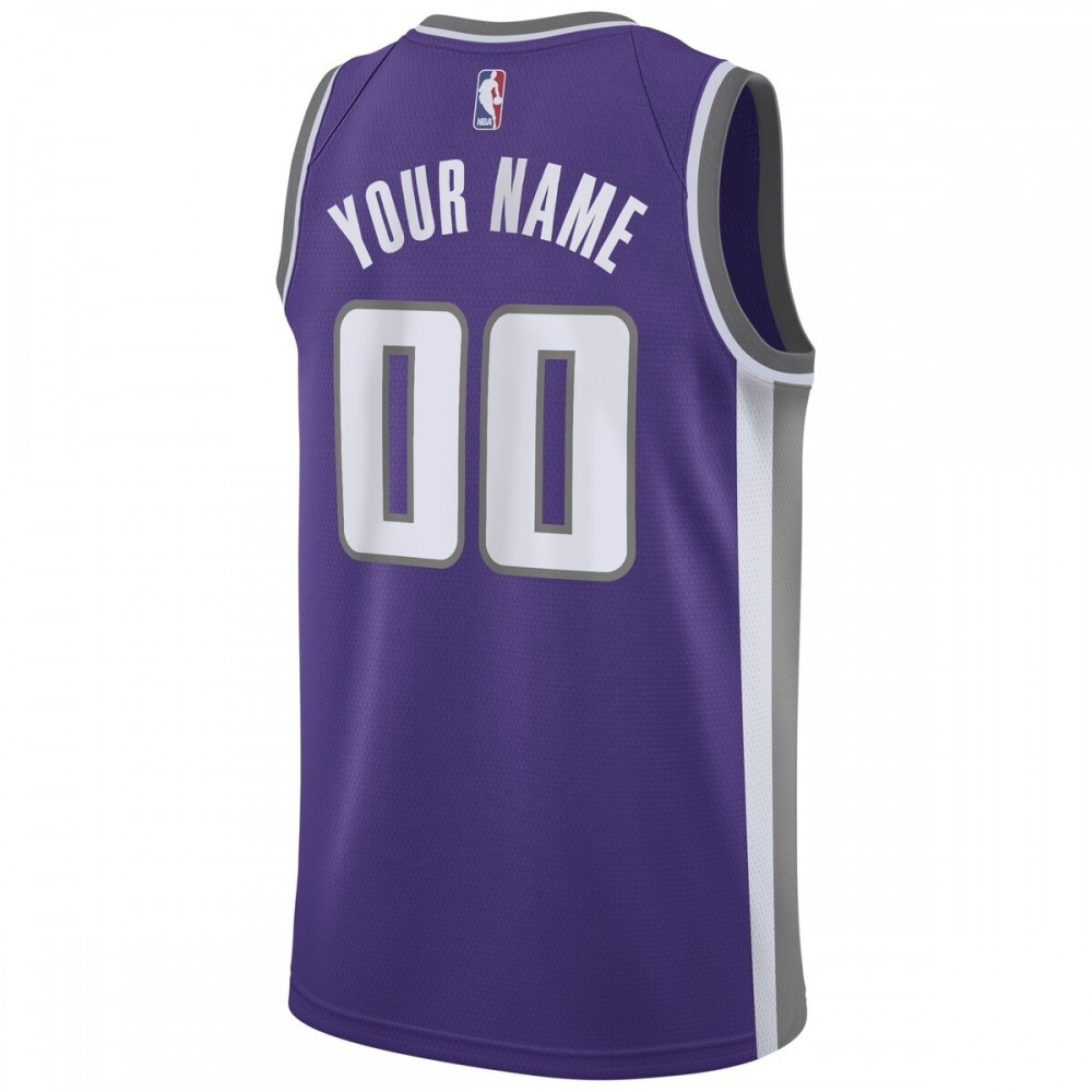 Sacramento Kings Swingman Custom Jersey Purple Icon Edition - back view
