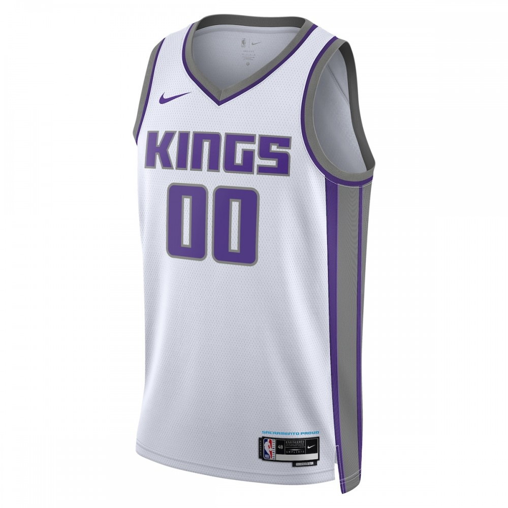 Sacramento Kings Unisex 2022/23 Swingman Custom Jersey White Association Edition - second front view