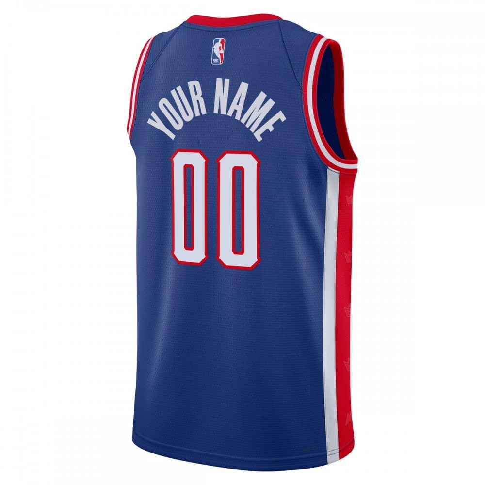 Sacramento Kings Unisex 2024/25 Custom Swingman Jersey City Edition Blue - back view