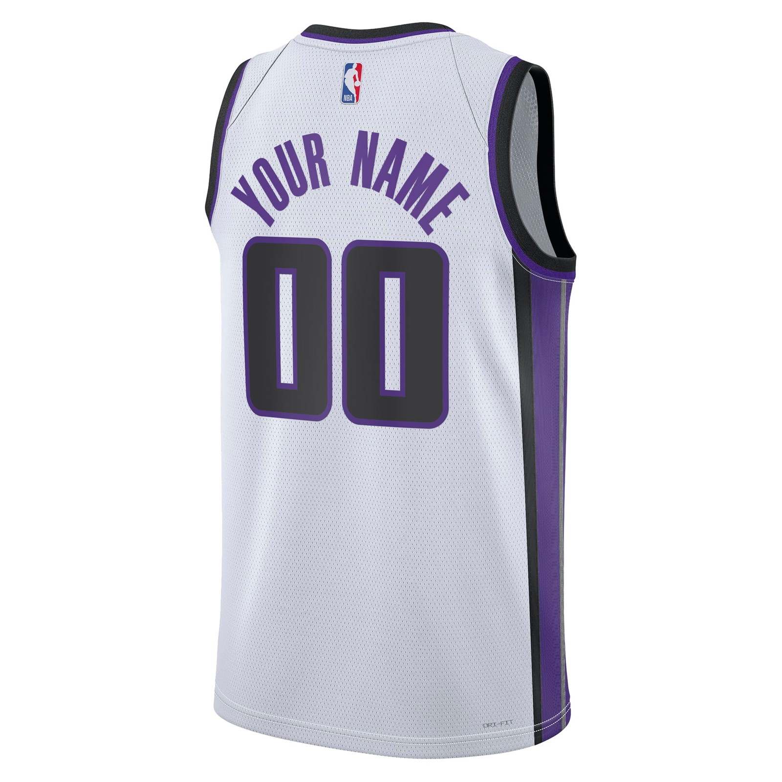 Sacramento Kings Unisex Swingman Custom Jersey Association Edition White - back view