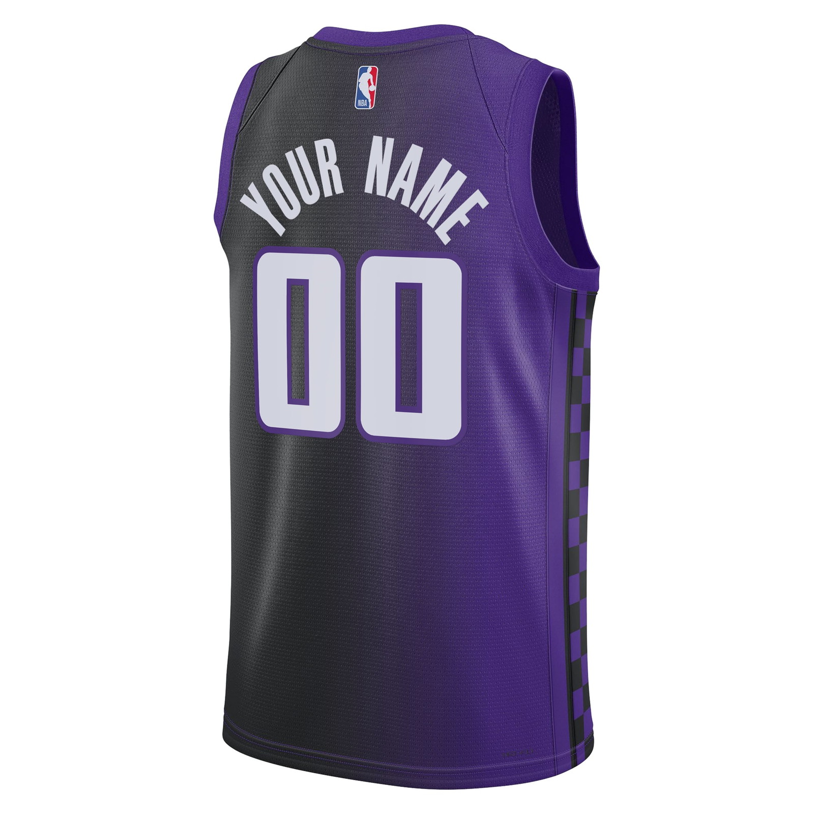 Sacramento Kings Unisex Swingman Custom Jersey Statement Edition Purple - back view