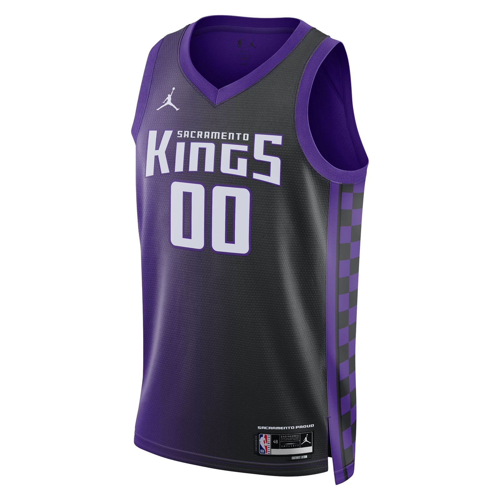 Sacramento Kings Unisex Swingman Custom Jersey Statement Edition Purple - front view