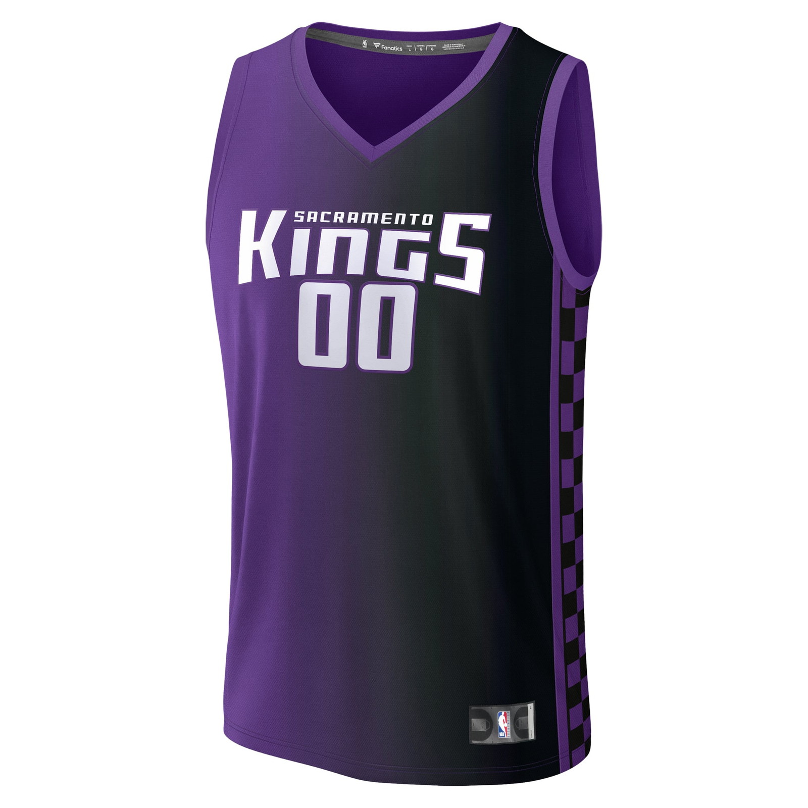 Sacramento Kings Youth Fast Break Custom Fan Version Jersey Purple Statement Edition - front view