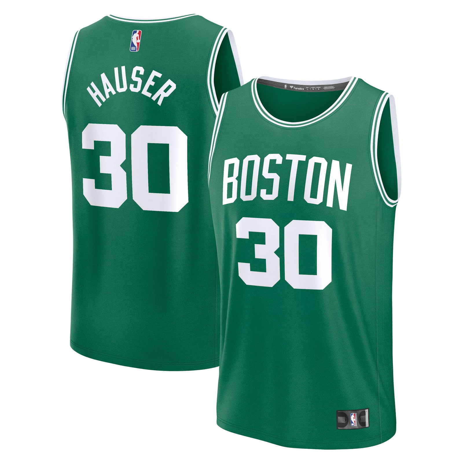 Sam Hauser Boston Celtics Fast Break Fan Version Player Jersey Icon Edition - front and back view