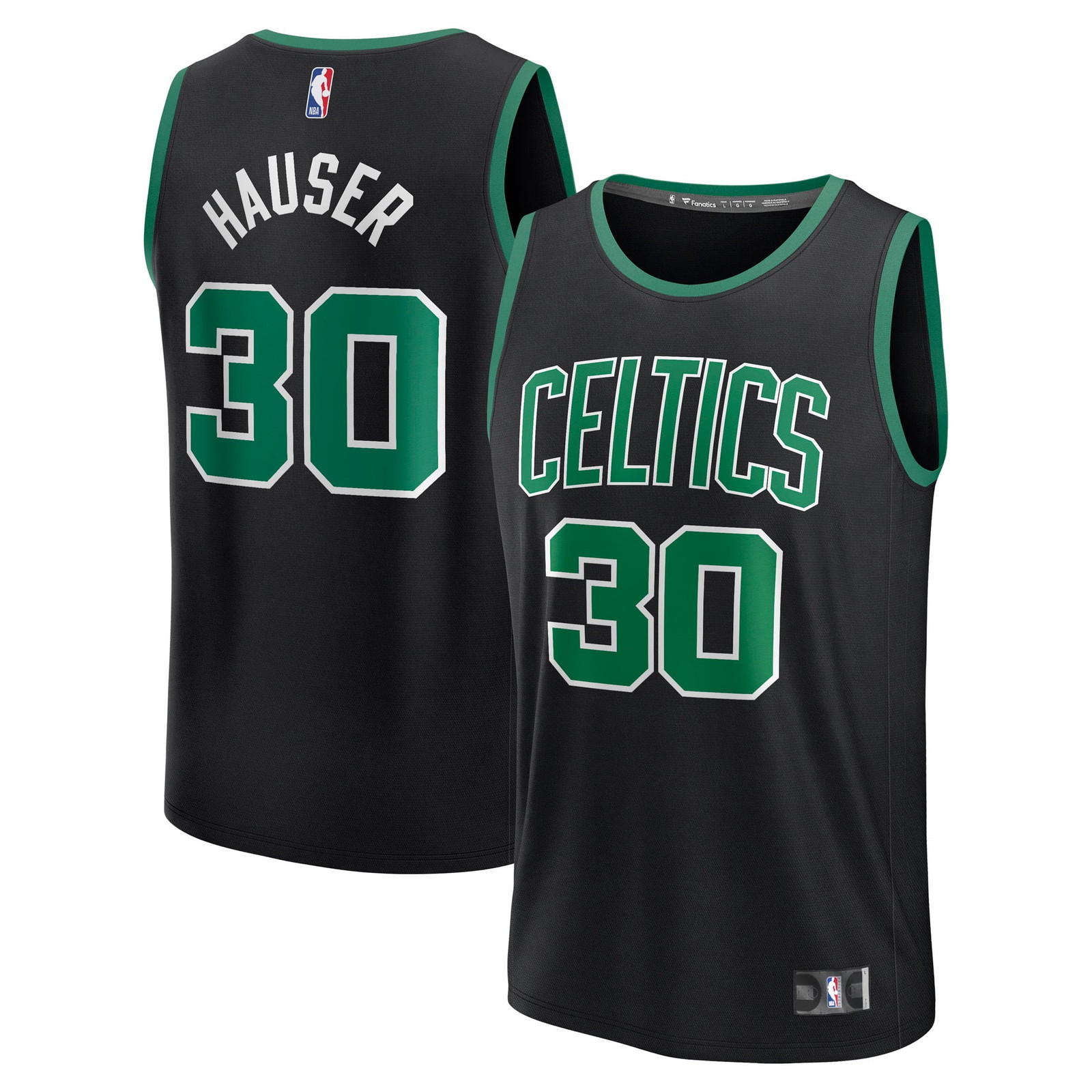 Sam Hauser Boston Celtics Fast Break Fan Version Player Jersey Statement - front and back view