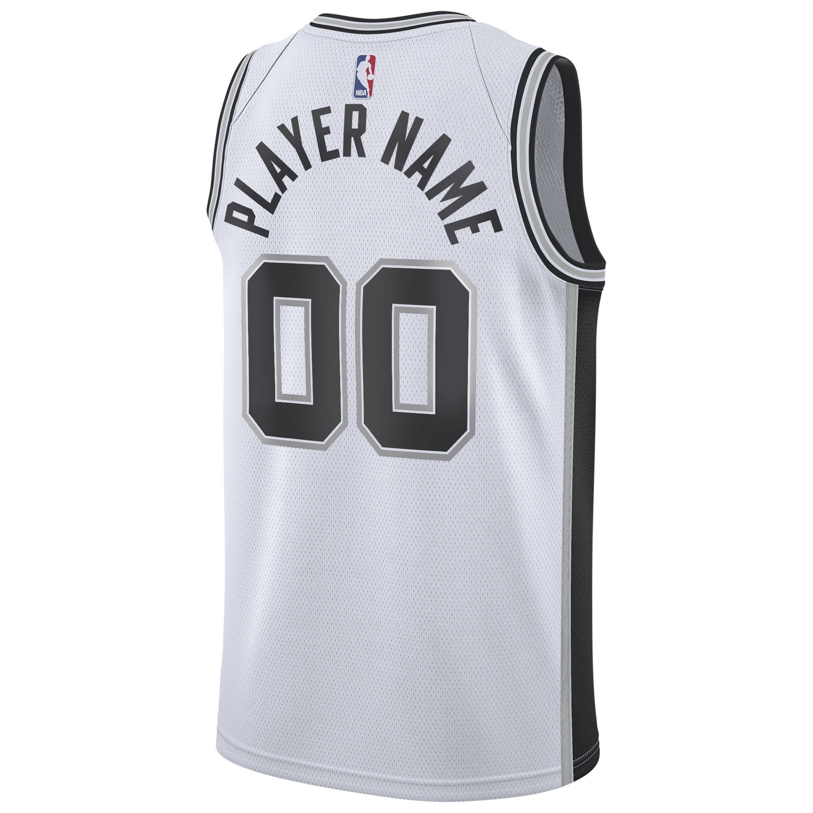 San Antonio Spurs 2020/21 Swingman Custom Jersey Association Edition White - back view