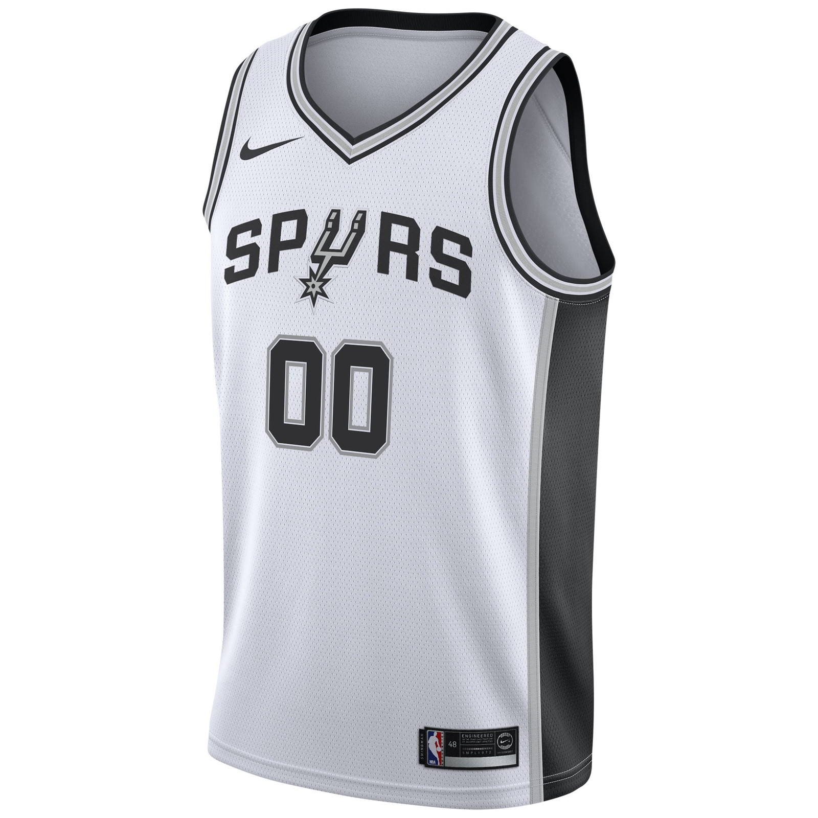 San Antonio Spurs 2020/21 Swingman Custom Jersey Association Edition White - front view