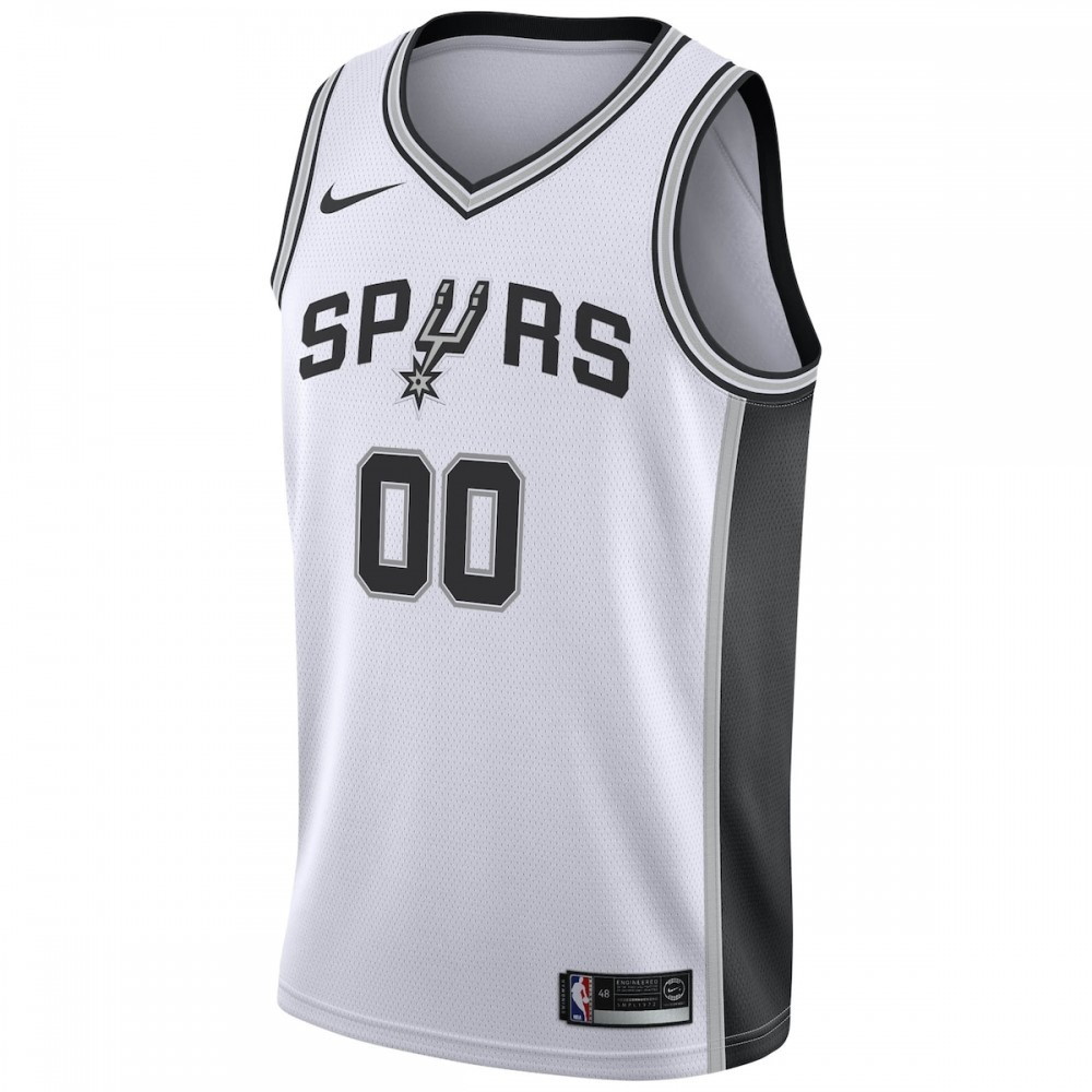 San Antonio Spurs Custom Swingman Jersey White Association Edition - second front view
