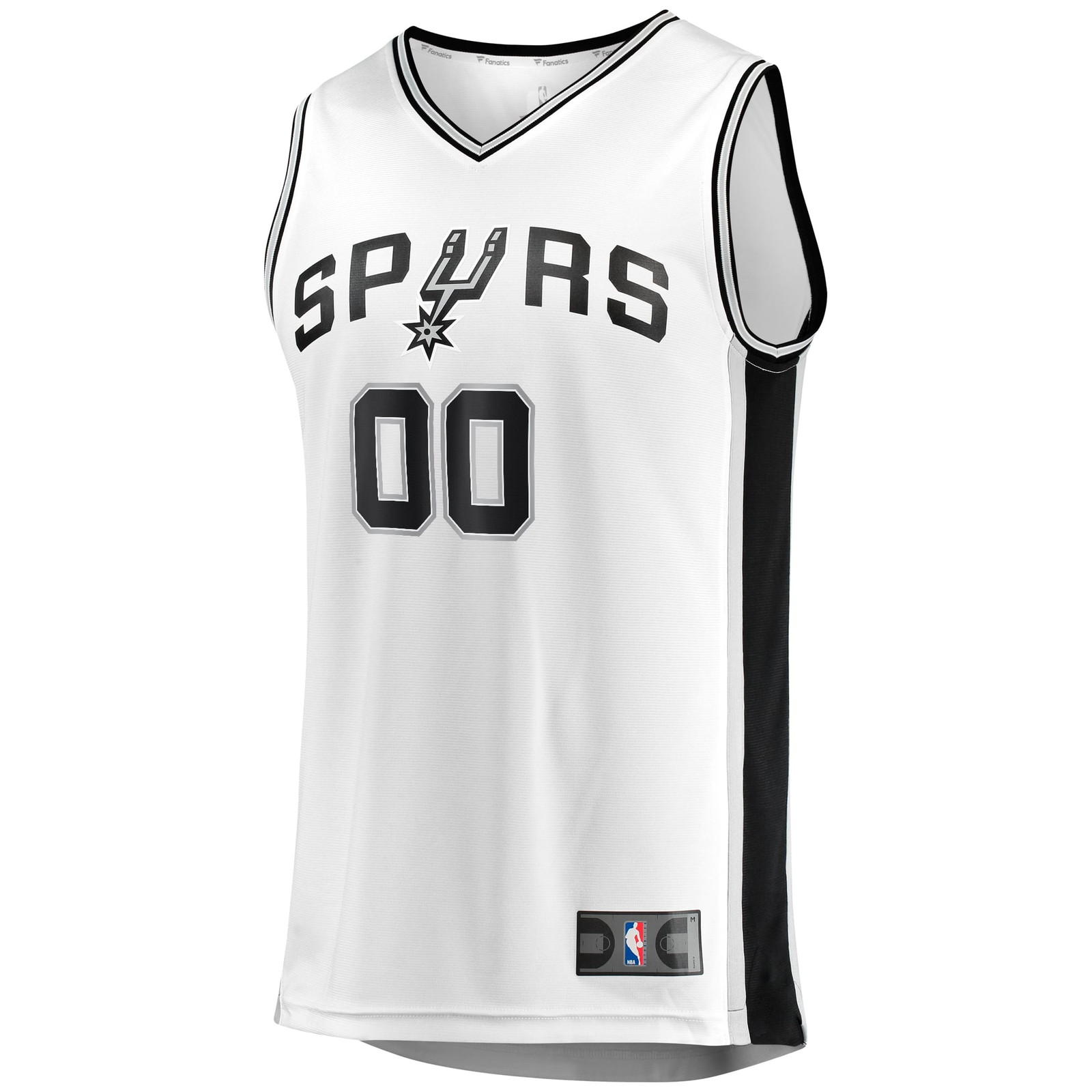 San Antonio Spurs Fast Break Custom Fan Version Jersey Association Edition White - front view