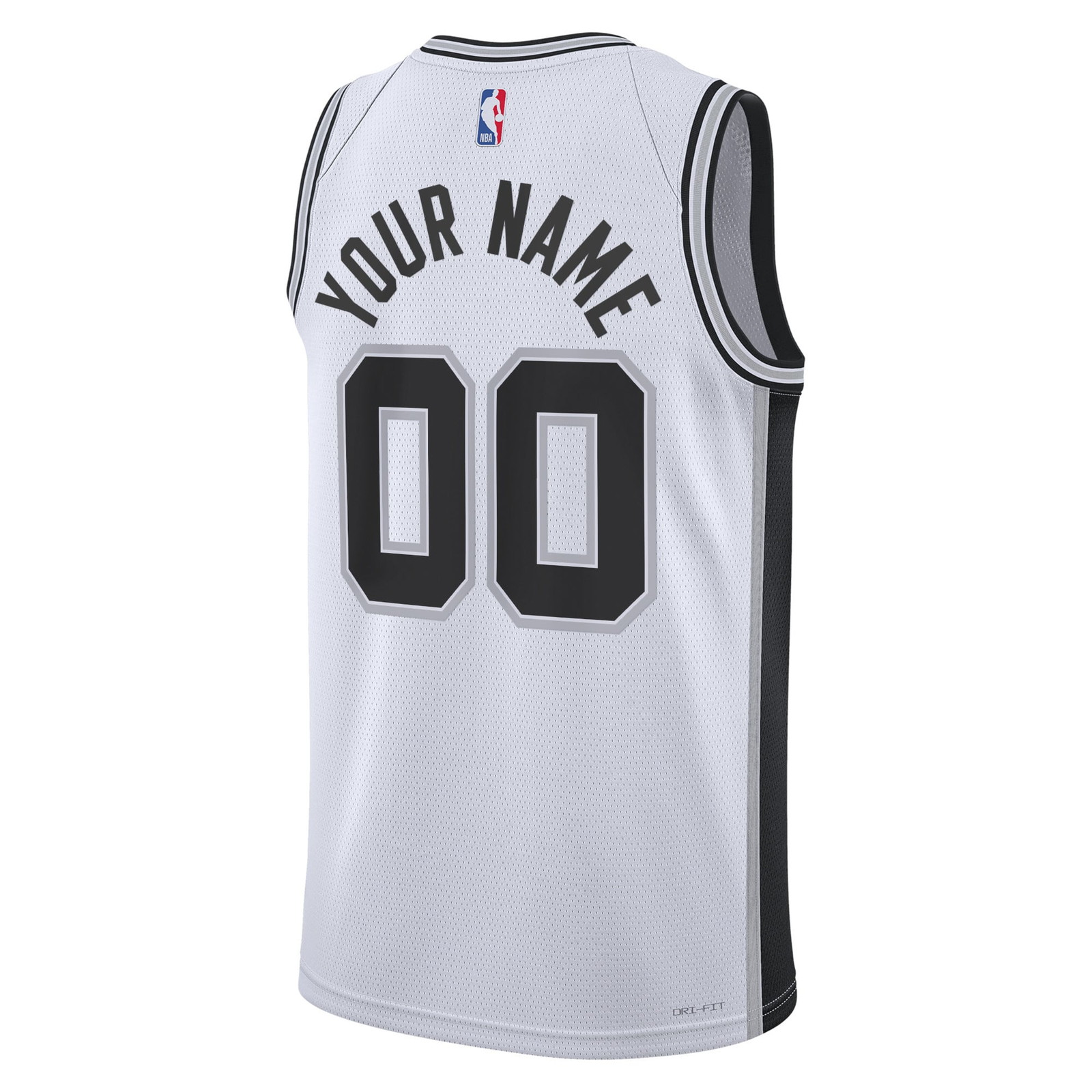San Antonio Spurs Unisex Swingman Custom Jersey White Association Edition - back view