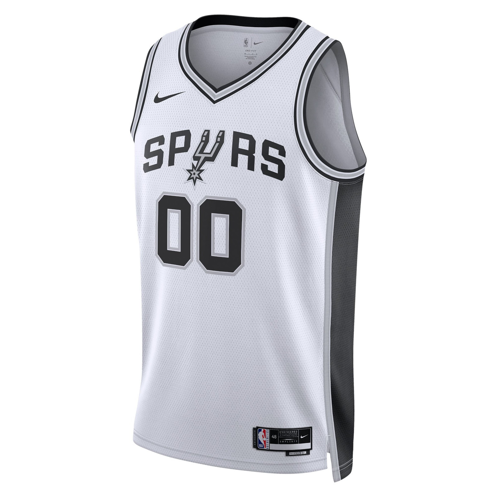 San Antonio Spurs Unisex Swingman Custom Jersey White Association Edition - front view
