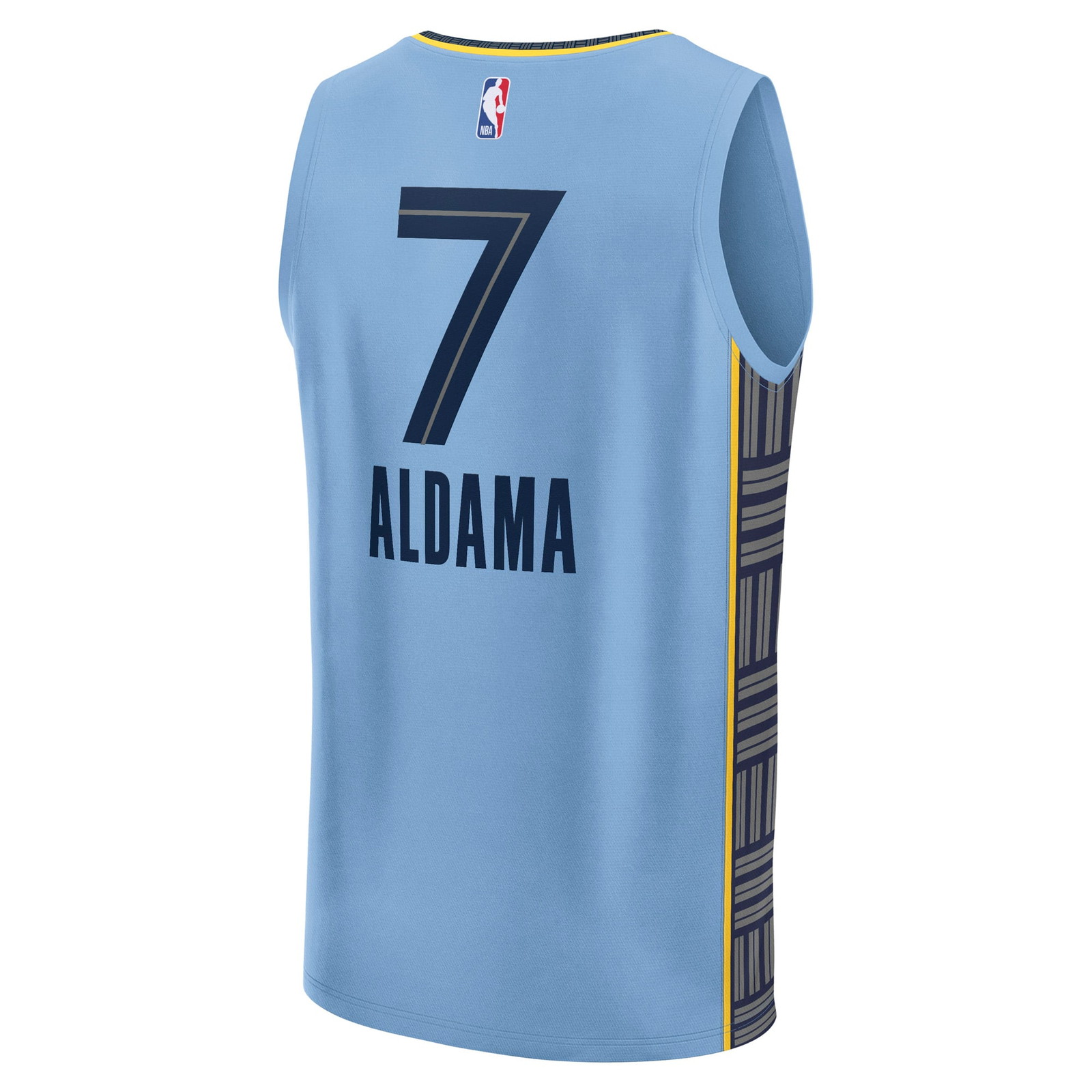Santi Aldama Memphis Grizzlies Fast Break Fan Version Player Jersey Statement Edition - back view