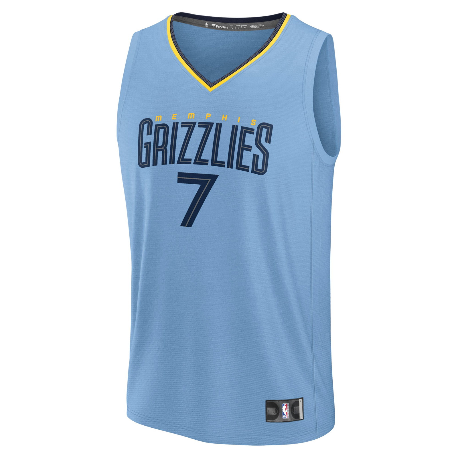 Santi Aldama Memphis Grizzlies Fast Break Fan Version Player Jersey Statement Edition - front view